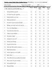 Secondary Student Pretest/Posttest (Long): English - Positive Action