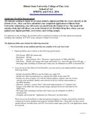 Portfolio Requirements Spring and Fall 2014[1] - College of Fine Arts