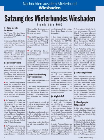 Wiesbaden - Mieterbund Wiesbaden und Umgebung eV