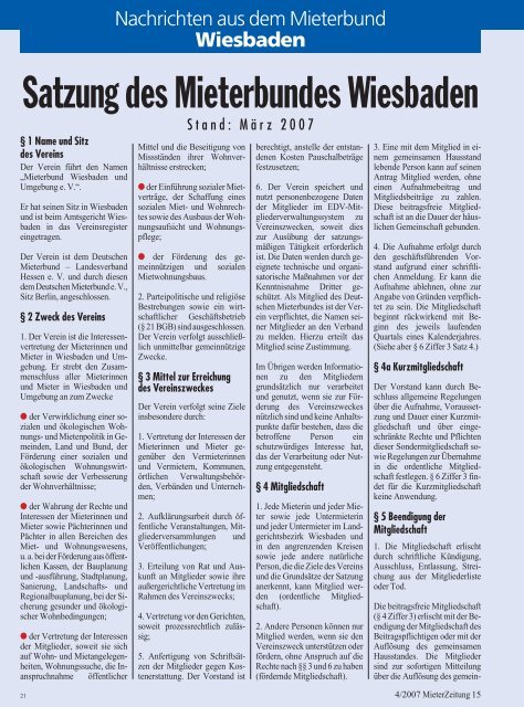 Wiesbaden - Mieterbund Wiesbaden und Umgebung eV