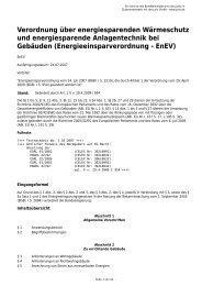 Energieeinsparverordnung - EnEV - EWS