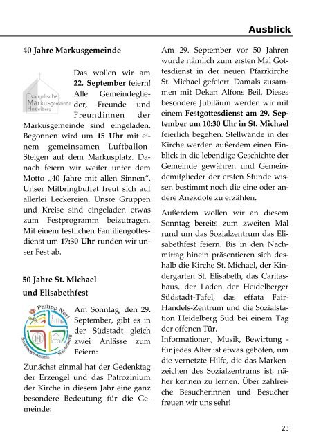 Gemeindebrief 2/2013 - Evangelische Kirche in Heidelberg