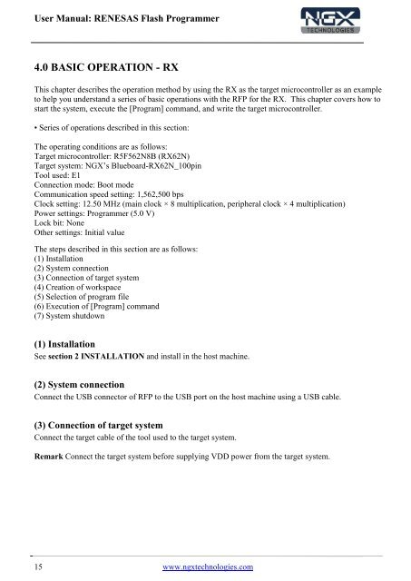 Renesas Flash Programmer user manual