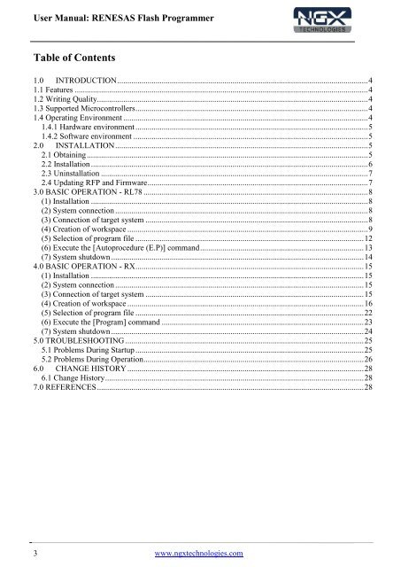 Renesas Flash Programmer user manual