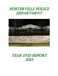 PORTERVILLE POLICE department 2012