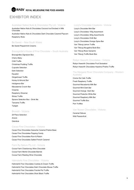 2010 Catalogue of Results - Royal Agricultural Society of Victoria