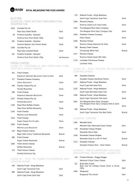 2010 Catalogue of Results - Royal Agricultural Society of Victoria