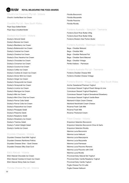 2010 Catalogue of Results - Royal Agricultural Society of Victoria