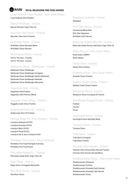 2010 Catalogue of Results - Royal Agricultural Society of Victoria