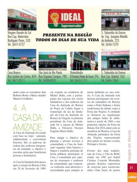 Vargem em Revista, Rotary Club de Vargem Grande do Sul - Março, 2015 - Edição 27