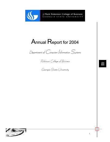 CIS Annual Report 2004 - Department of Computer Information ...