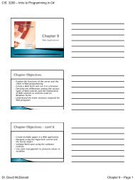 Chapter 9 - Department of Computer Information Systems