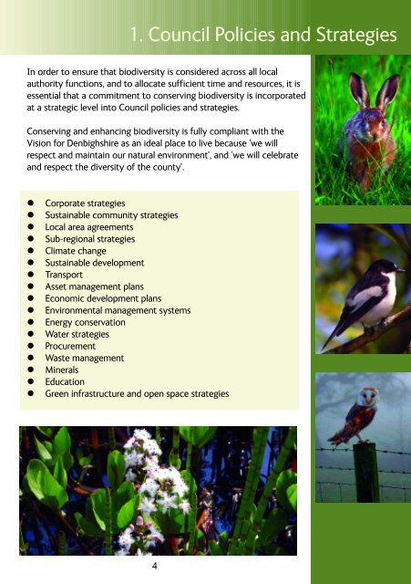 Biodiversity - Denbighshire Countryside Service