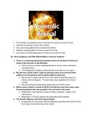 Sermon Notes - Fire and Ice Ministries River of Life Fellowship