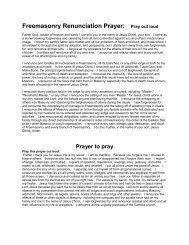 Freemasonry Renunciation Prayer: Pray out loud