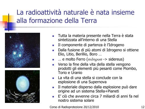 Decadimenti radioattivi - Dipartimento di Fisica