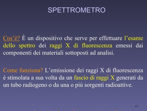 Dispositivi a raggi X - Dipartimento di Fisica - UniversitÃ  degli studi ...