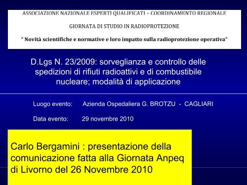 3 - Procedura in caso di allarme