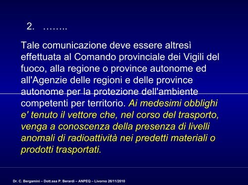 3 - Procedura in caso di allarme