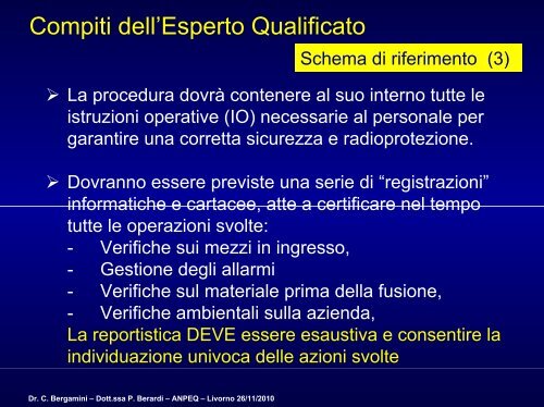 3 - Procedura in caso di allarme