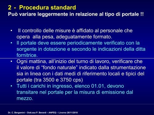 3 - Procedura in caso di allarme