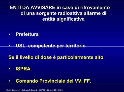 3 - Procedura in caso di allarme