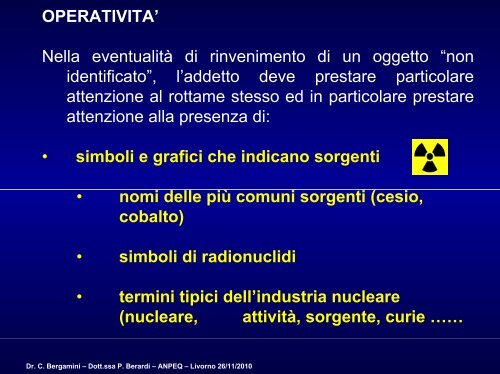 3 - Procedura in caso di allarme