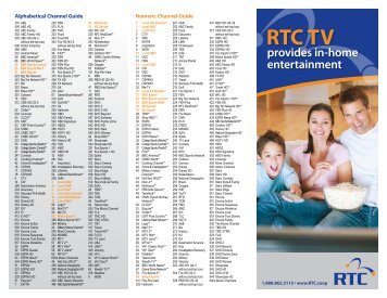 to see channel line-up and pricing - Reservation Telephone ...