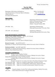 Curriculum Vitae - Department of Physiology and Biophysics - Case ...