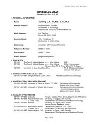 curriculum vitae - Department of Physiology and Biophysics - Case ...