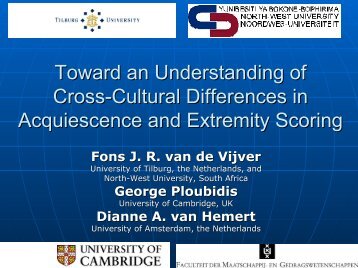 Toward an Understanding of Cross-Cultural Differences in ...