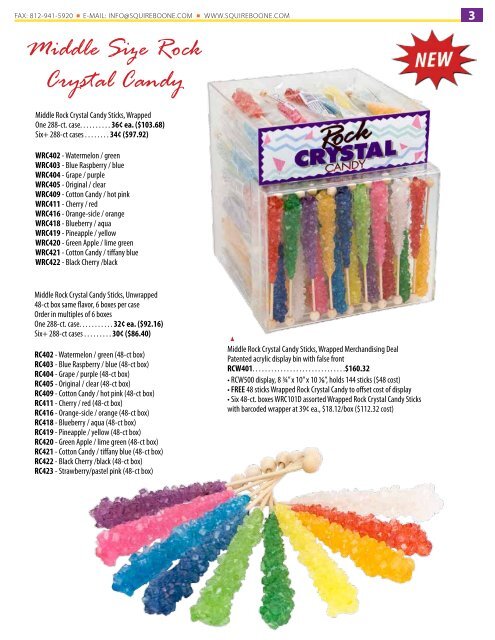 Sour Rock Crystal Candy - Nationwide Candy LLC