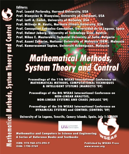 Mathematical Methods, System Theory and Control ... - Wseas.us