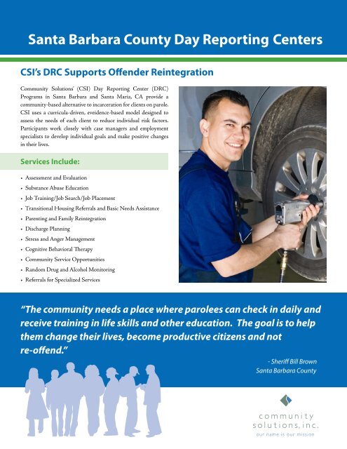 Santa Barbara County Day Reporting Centers Community