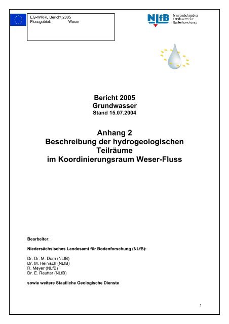 Anhang 2 Beschreibung der hydrogeologischen Teilräume im ...