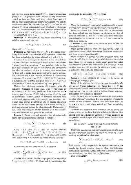 Subsidize-free cost allocation method for infrastructure ... - Ozyrys