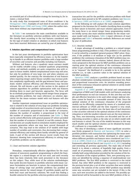 Twenty Years of Linear Programming Based Portfolio Optimization