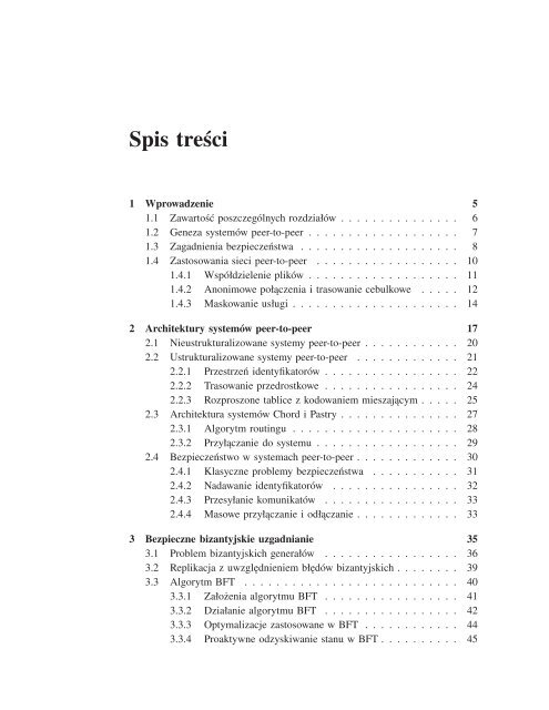 OdpornoÅÄ na bÅÄdy bizantyjskie w systemach peer-to-peer - Instytut ...