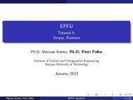 EPFU - Tutorial 5: Arrays, Pointers - Ozyrys