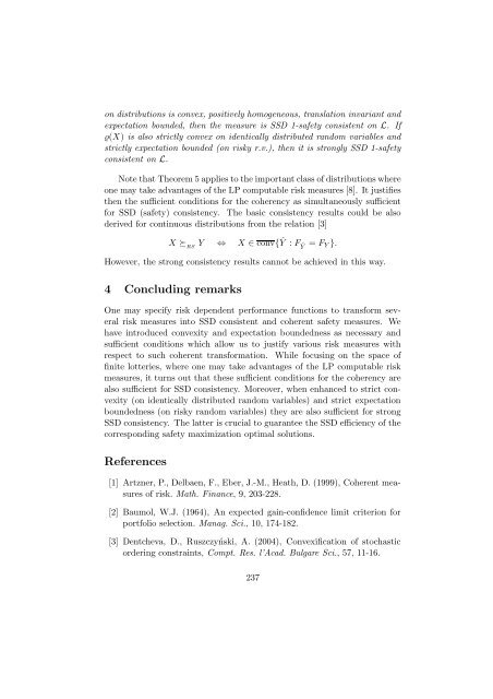 SSD CONSISTENT CRITERIA AND COHERENT RISK MEASURES