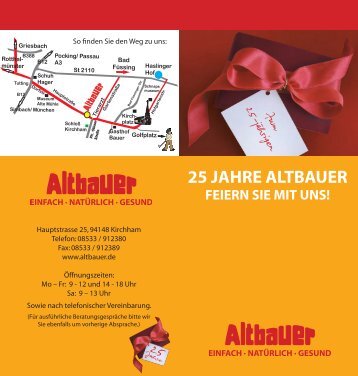 25 JAHRE ALTBAUER