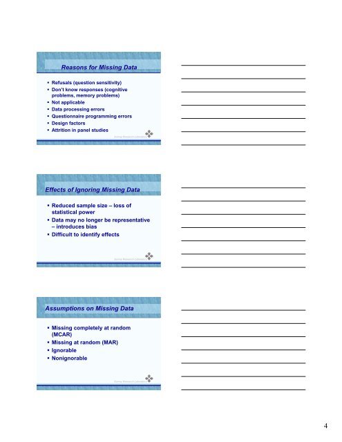 Introduction to Survey Data Analysis - Survey Research Laboratory