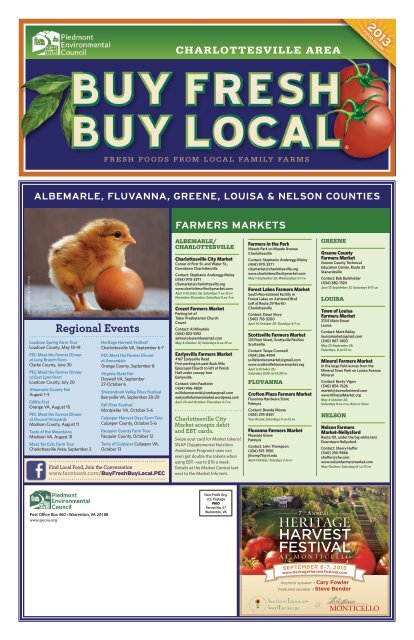 Spring 2013 guide - Piedmont Environmental Council