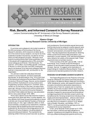 Risk, Benefit, and Informed Consent in Survey Research