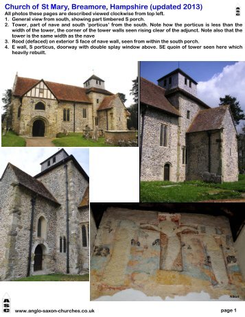 Breamore church (Hants) - Anglo-Saxon churches