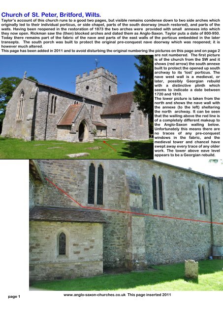 Britford church, Wiltshire - Anglo-Saxon churches