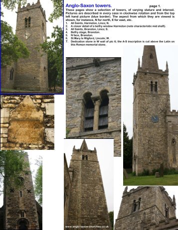 Anglo-Saxon towers. - Anglo-Saxon churches