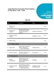 Agenda (pdf, 104kb) - Legal Services Consumer Panel