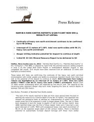 Namibia Rare Earths Reports Significant New Drill Results at Lofdal