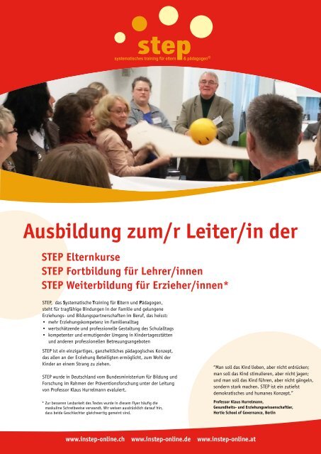 Flyer zum Herunterladen - Schweiz - STEP